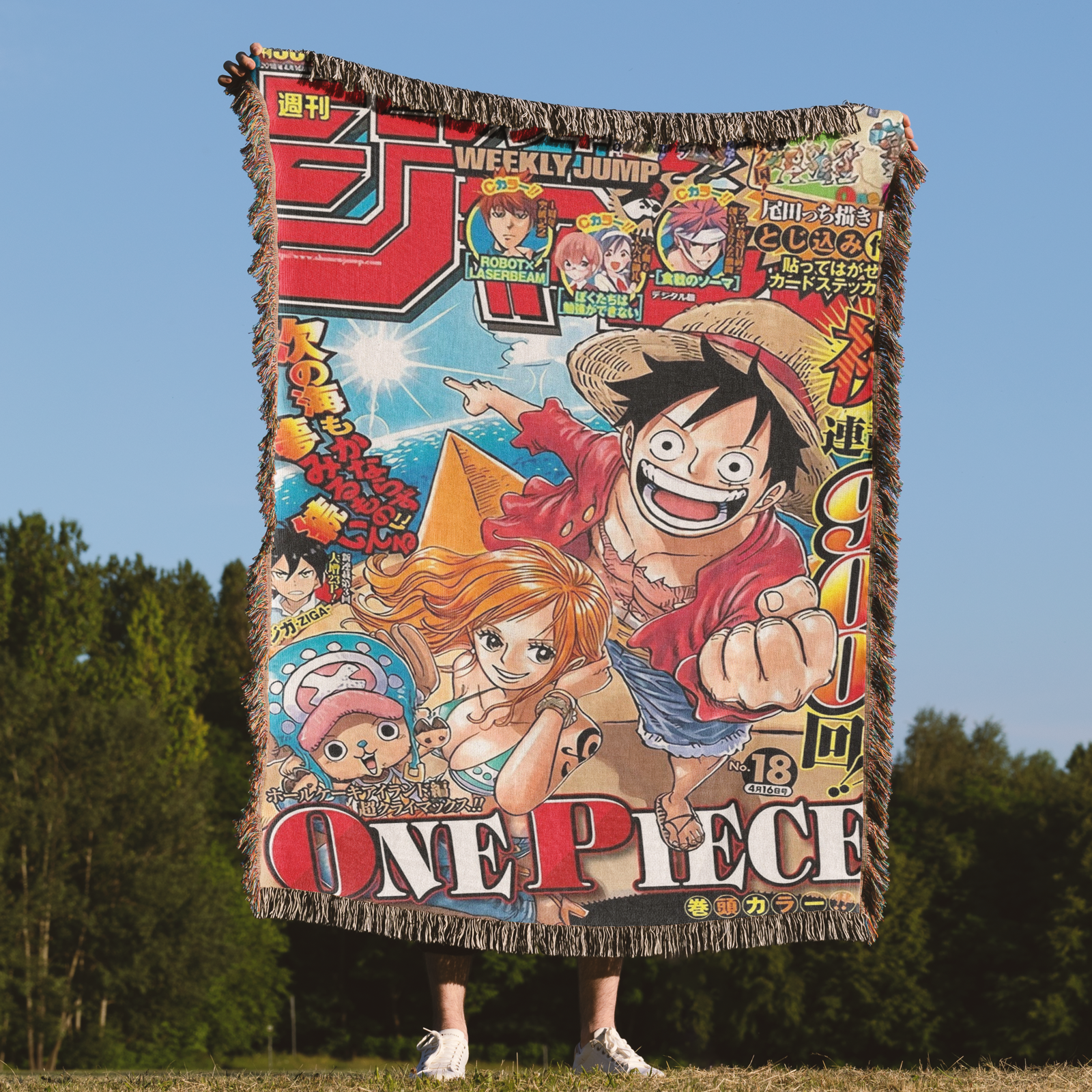 One Piece Woven Throw Blanket Tapestry – Personality Anime Room Decor Gift-Ⅵ