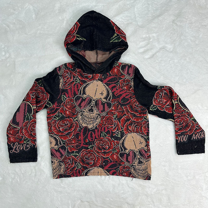 Day of the Dead Skeleton Hoodie-TAPESTRY