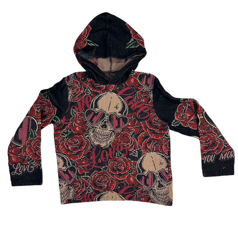 Day of the Dead Skeleton Hoodie-TAPESTRY