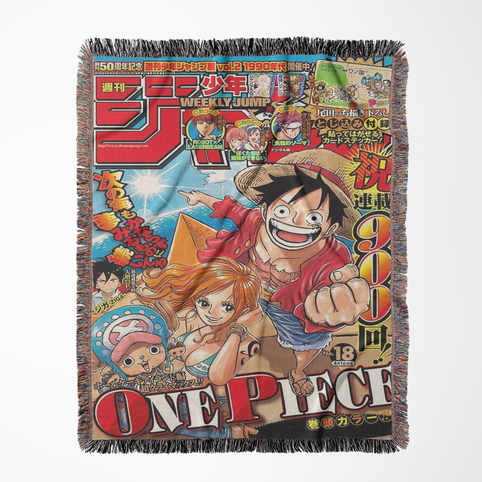 One Piece Woven Throw Blanket Tapestry – Personality Anime Room Decor Gift-Ⅵ