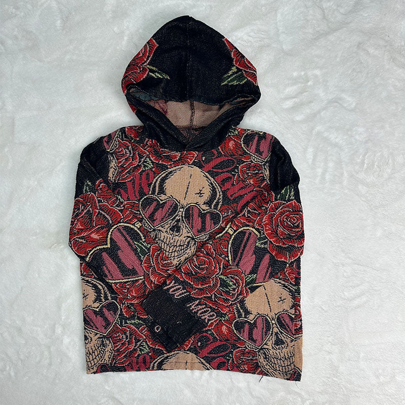 Day of the Dead Skeleton Hoodie-TAPESTRY