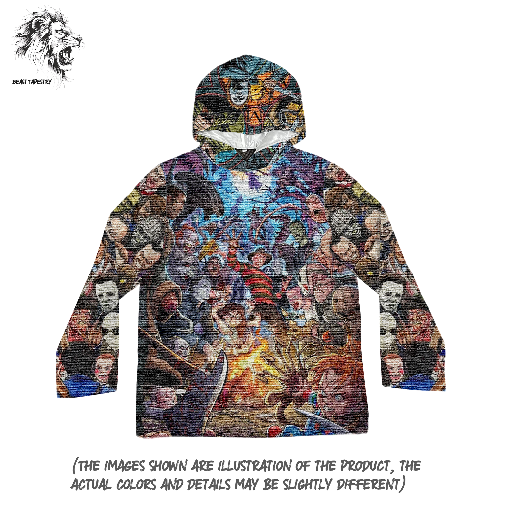 Halloween Horror Villain Hoodie-TAPESTRY