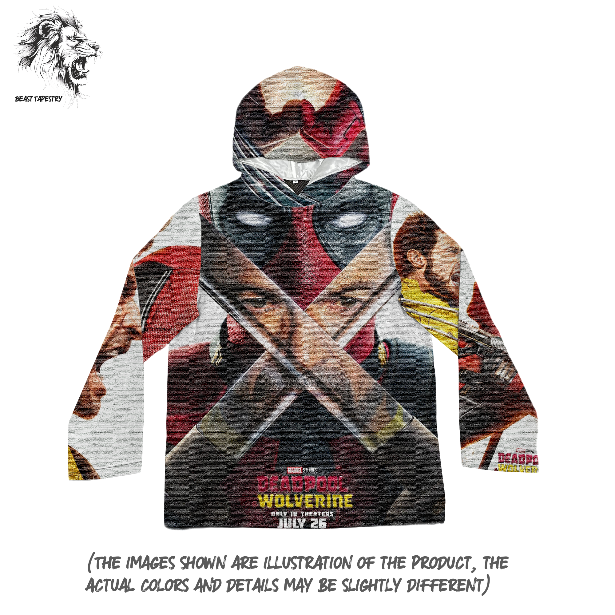 Deadpool & Wolverine Movie Version Hoodie-TAPESTRY