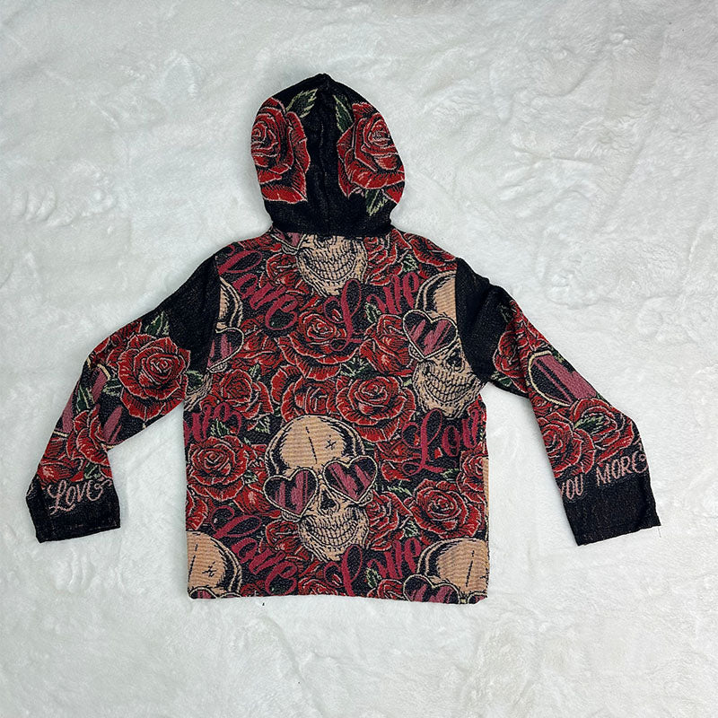 Day of the Dead Skeleton Hoodie-TAPESTRY