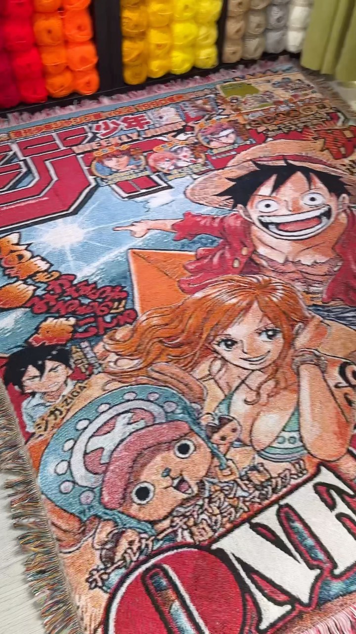 One Piece Woven Throw Blanket Tapestry – Personality Anime Room Decor Gift-Ⅵ