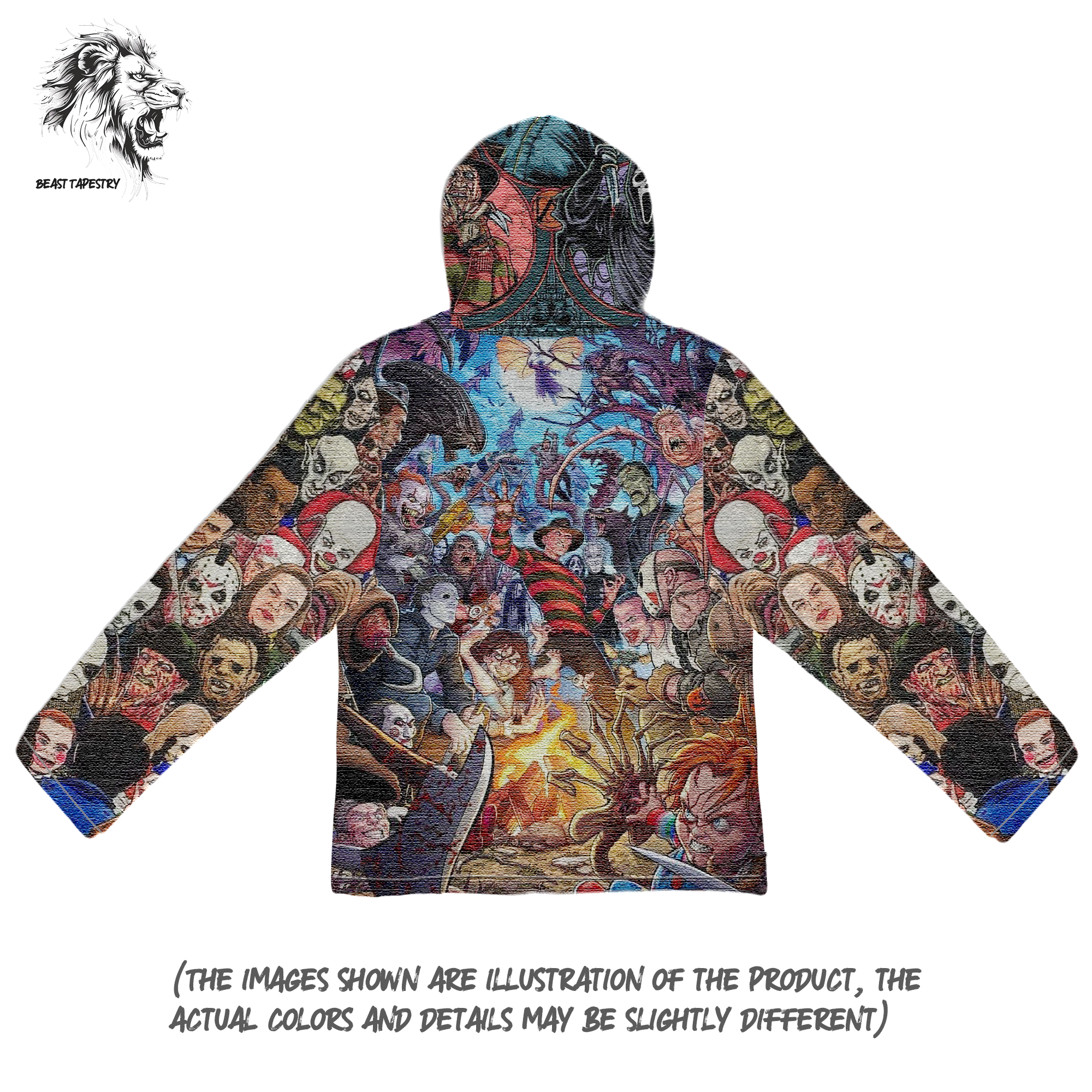 Halloween Horror Villain Hoodie-TAPESTRY