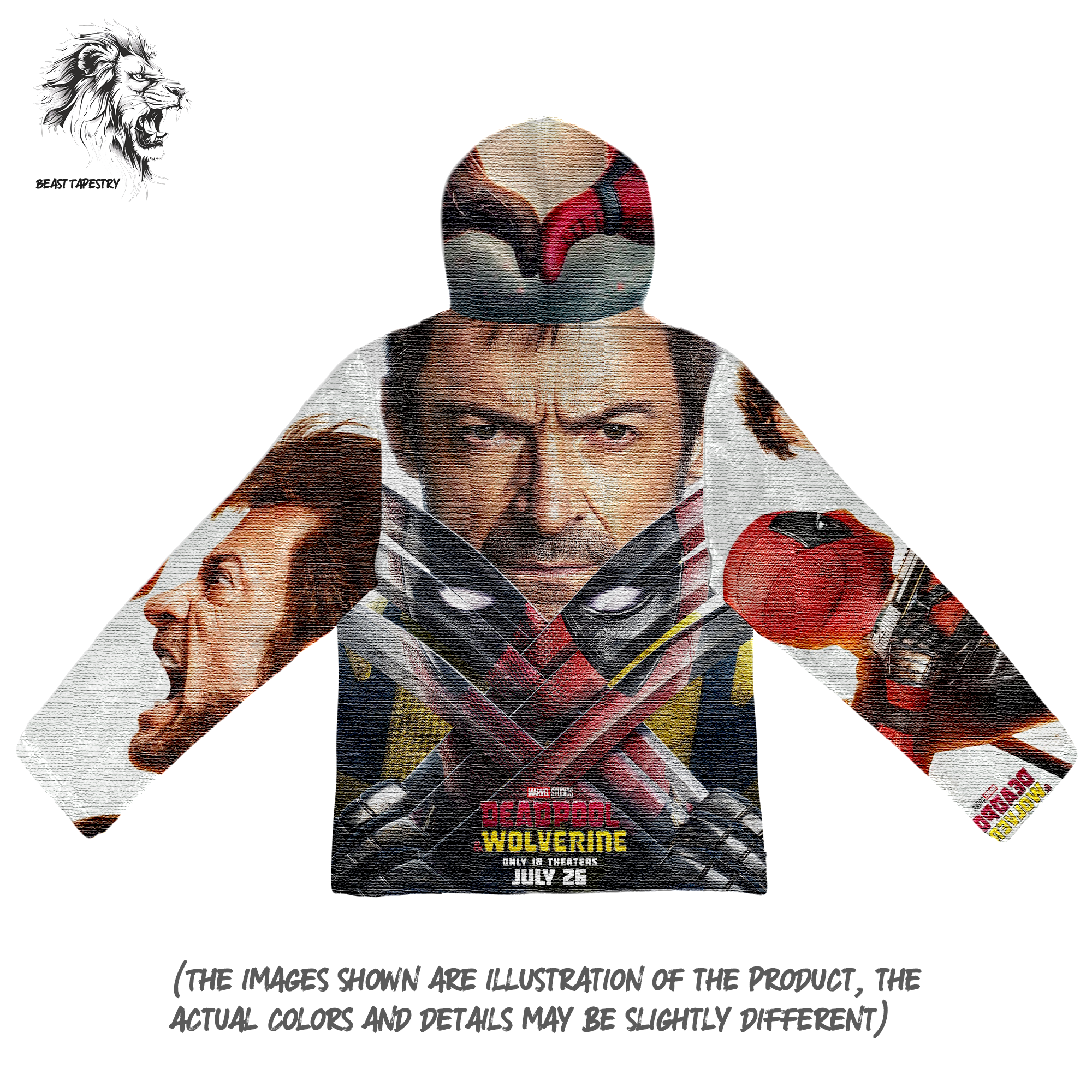 Deadpool & Wolverine Movie Version Hoodie-TAPESTRY