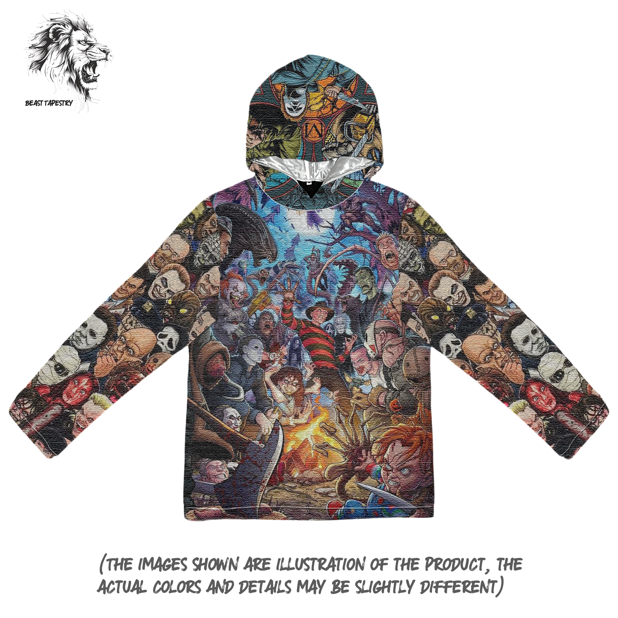 Halloween Horror Villain Hoodie-TAPESTRY