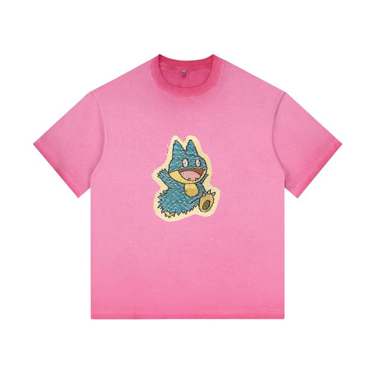Munchlax Tapestry& Stylish PoPkémon Patch Appliqué Gradient Vintage Washed T-Shirt,Ideal Gift for Fans,T60