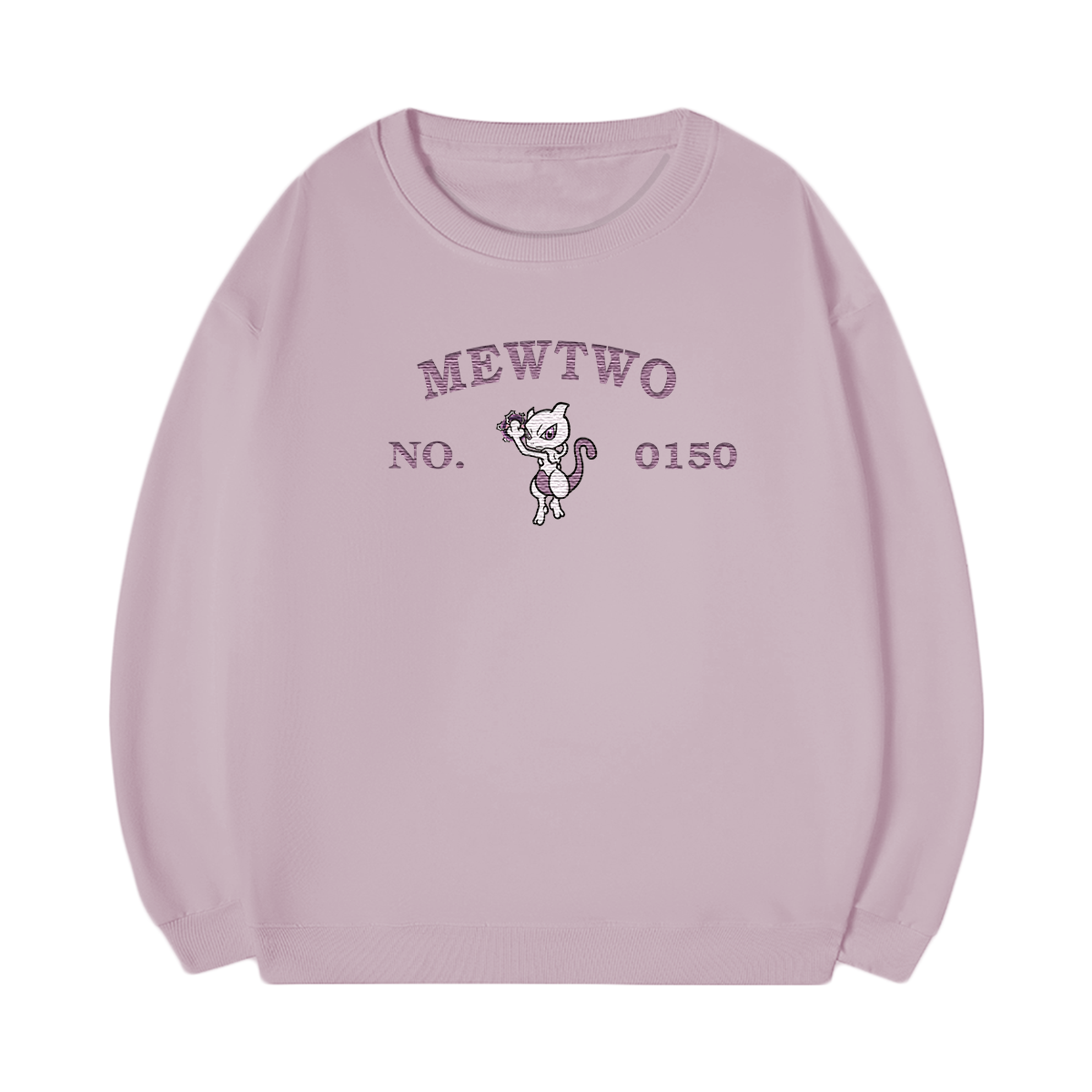 MEWTWO Embroidered Anime Character Unisex T-Shirt,Crewneck,Hoodie,Stylish Gift for Friends,E297