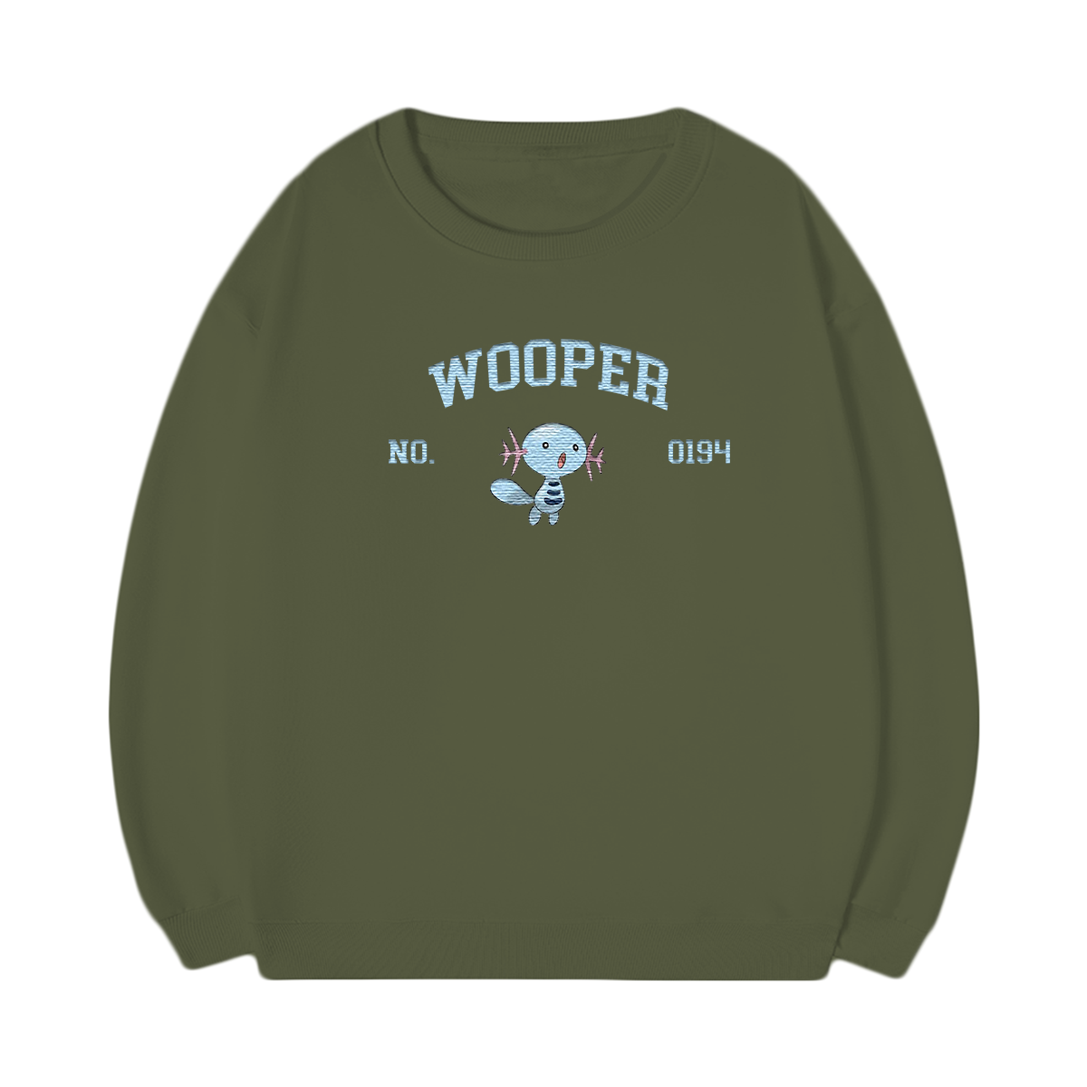 WOOPER Embroidered Anime Character Unisex T-Shirt,Crewneck,Hoodie,Stylish Gift for Friends,E304