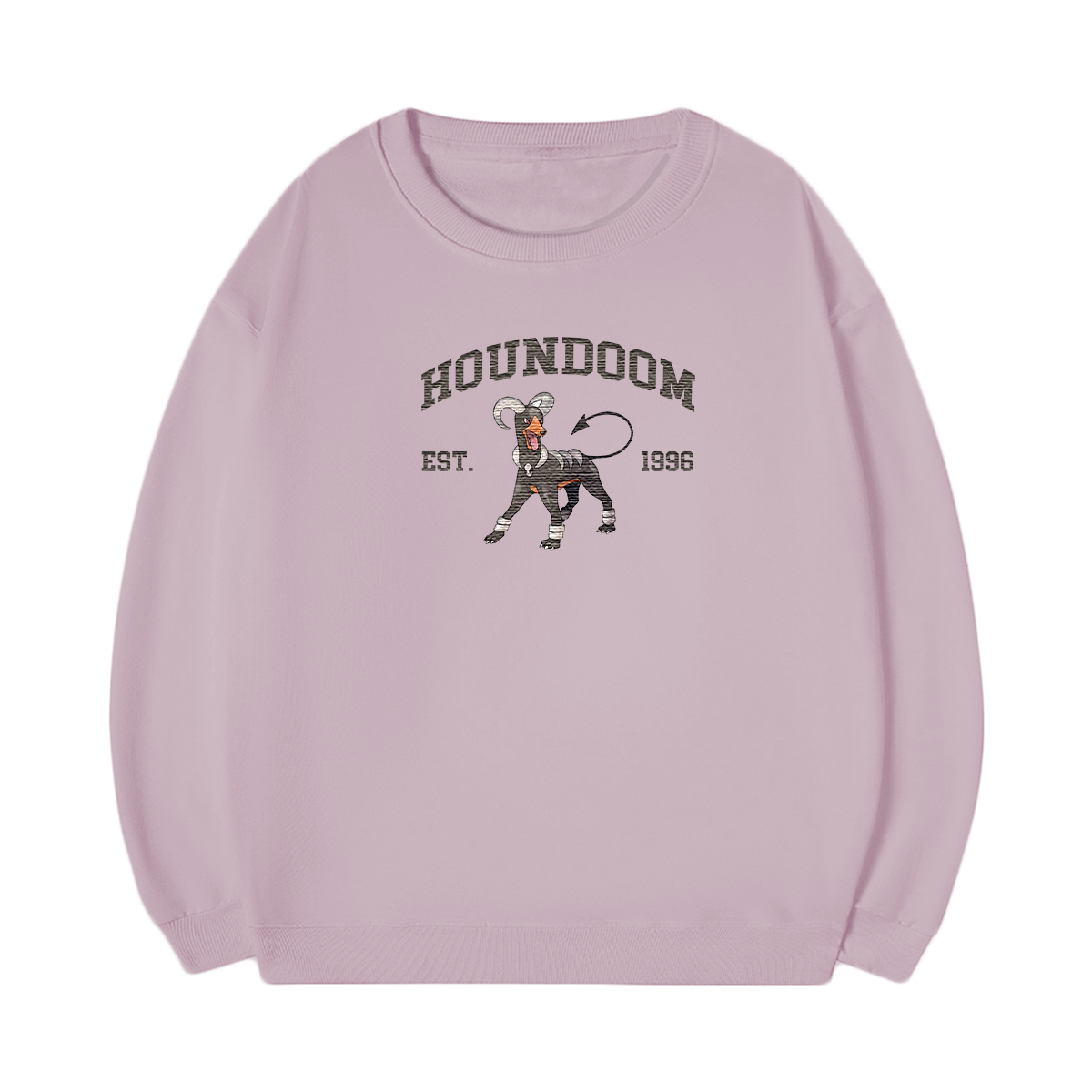 HOUNDOOM Embroidered Anime Character Unisex T-Shirt,Crewneck,Hoodie,Stylish Gift for Friends,E285