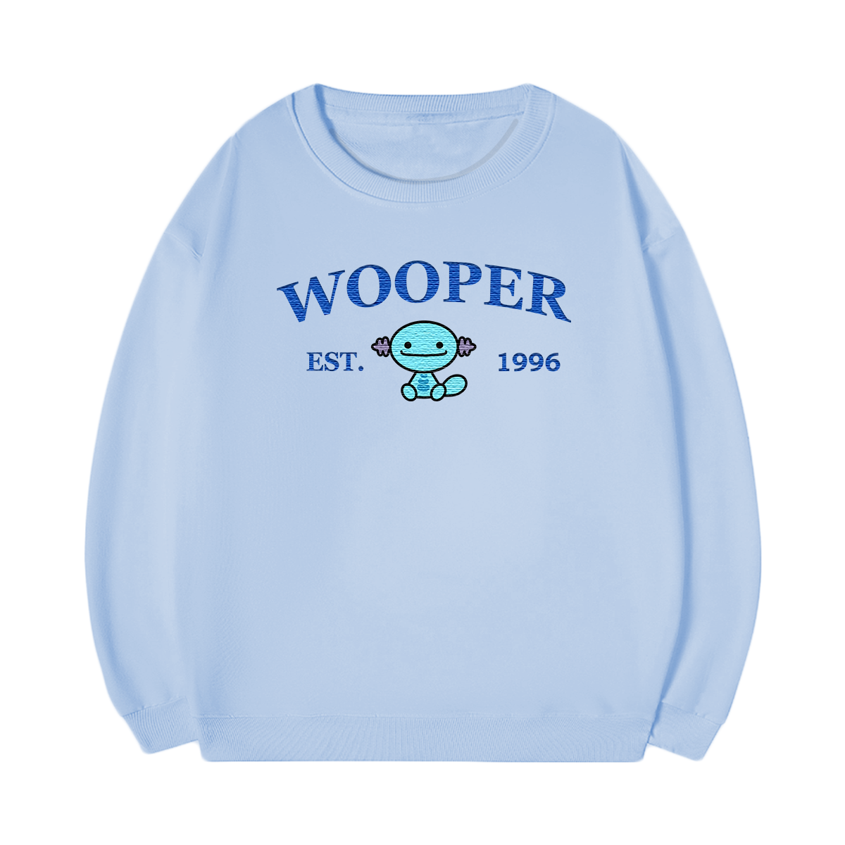WOOPER Embroidered Anime Character Unisex T-Shirt,Crewneck,Hoodie,Stylish Gift for Friends,E177