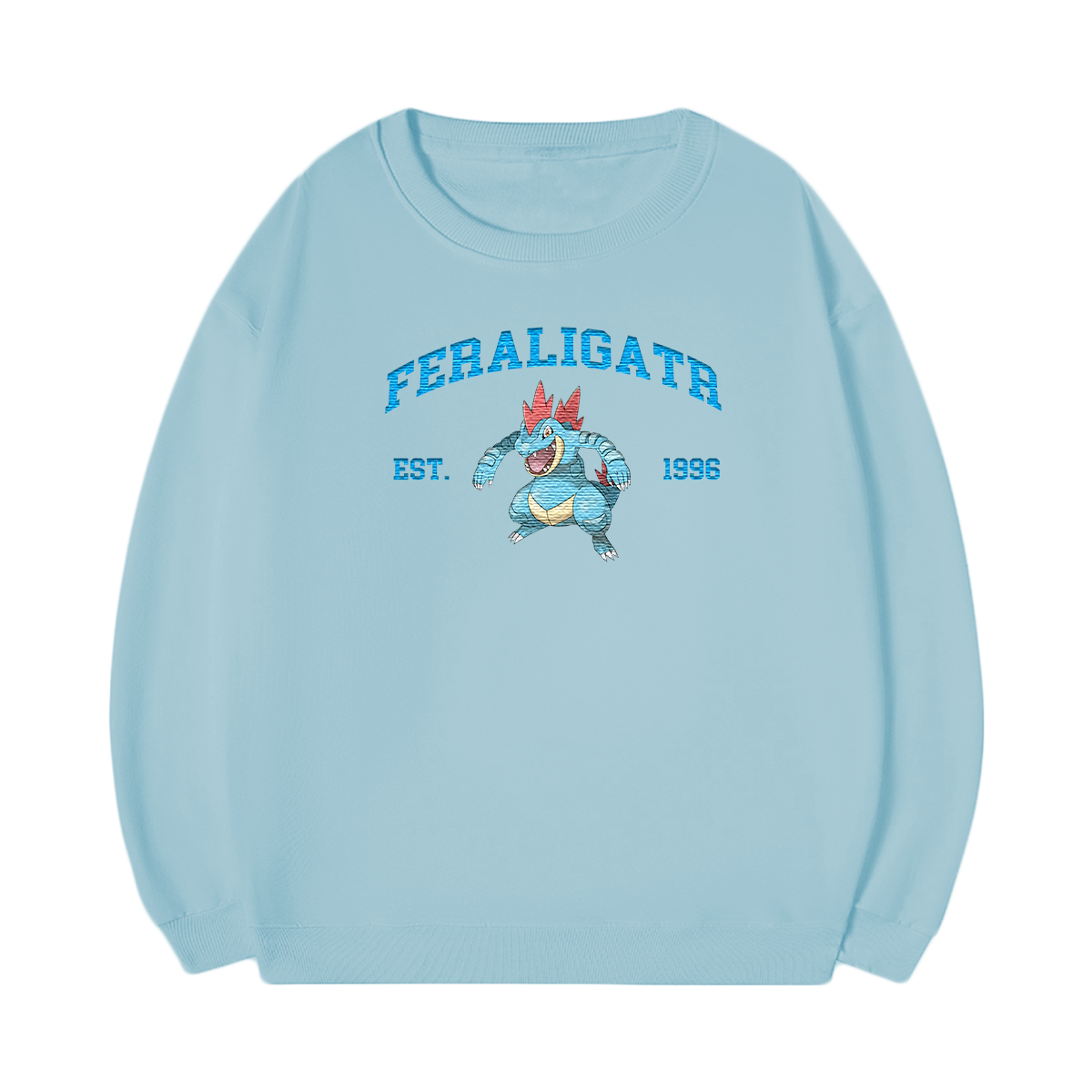 FERALIGATR Embroidered Anime Character Unisex T-Shirt,Crewneck,Hoodie,Stylish Gift for Friends,E41