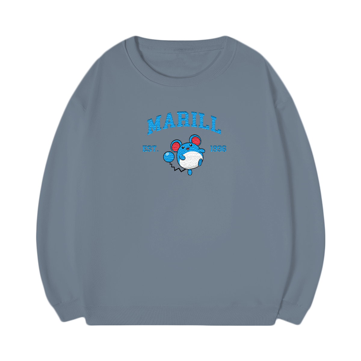 MARILL Embroidered Anime Character Unisex T-Shirt,Crewneck,Hoodie,Stylish Gift for Friends,E236
