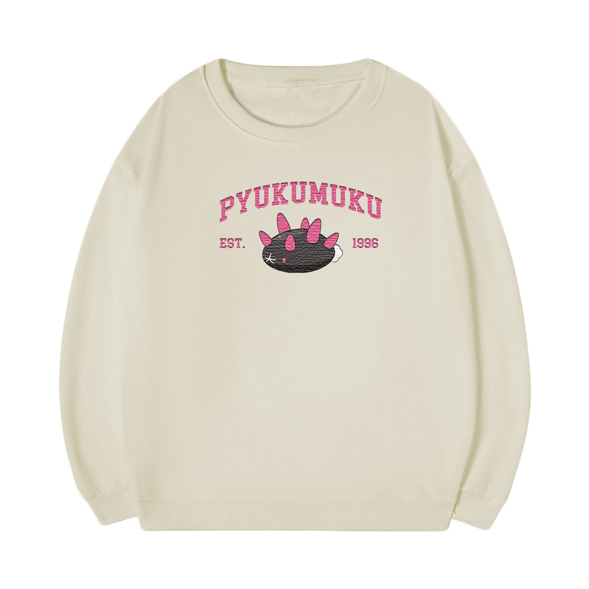 PYUKUMUKU Embroidered Anime Character Unisex T-Shirt,Crewneck,Hoodie,Stylish Gift for Friends,E250