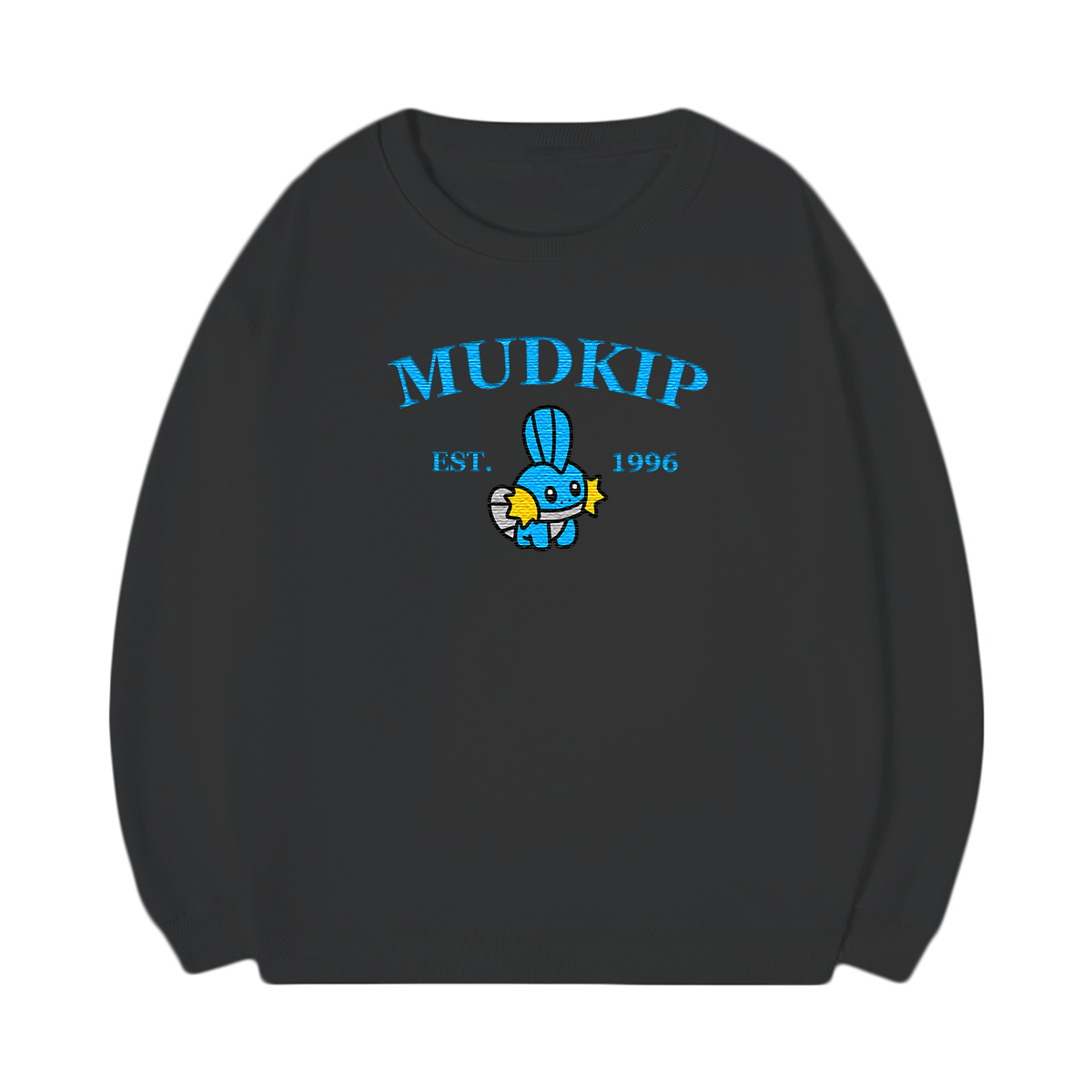 MUDKIP Embroidered Anime Character Unisex T-Shirt,Crewneck,Hoodie,Stylish Gift for Friends,E165
