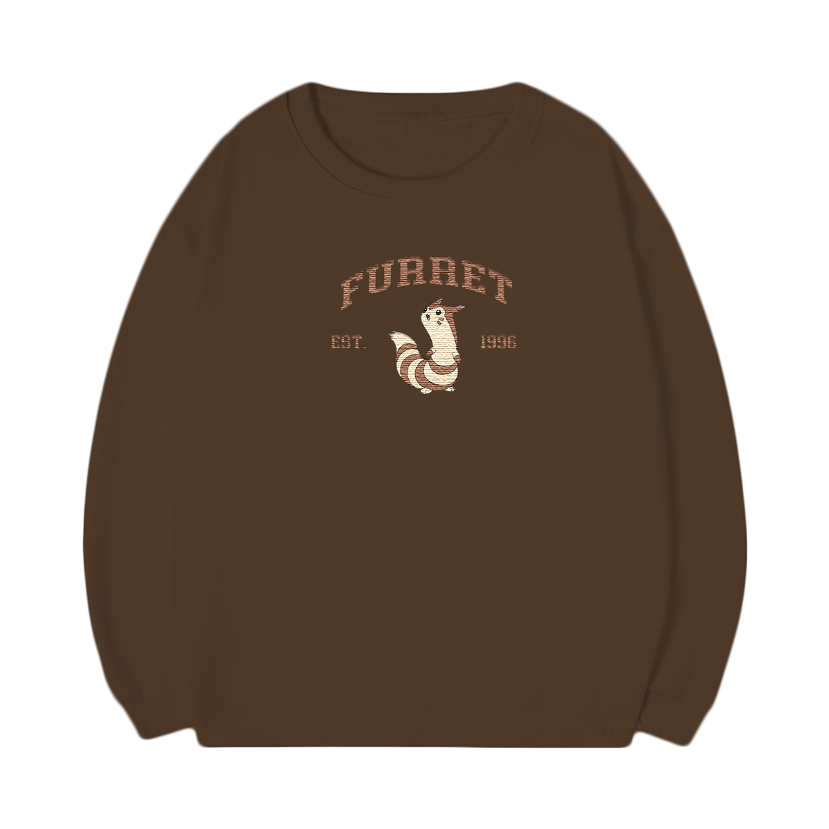 FURRET Embroidered Anime Character Unisex T-Shirt,Crewneck,Hoodie,Stylish Gift for Friends,E248