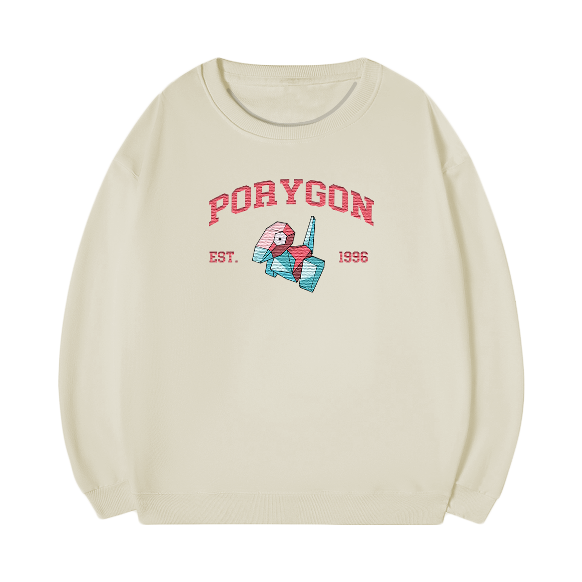 PORYGON Embroidered Anime Character Unisex T-Shirt,Crewneck,Hoodie,Stylish Gift for Friends,E92
