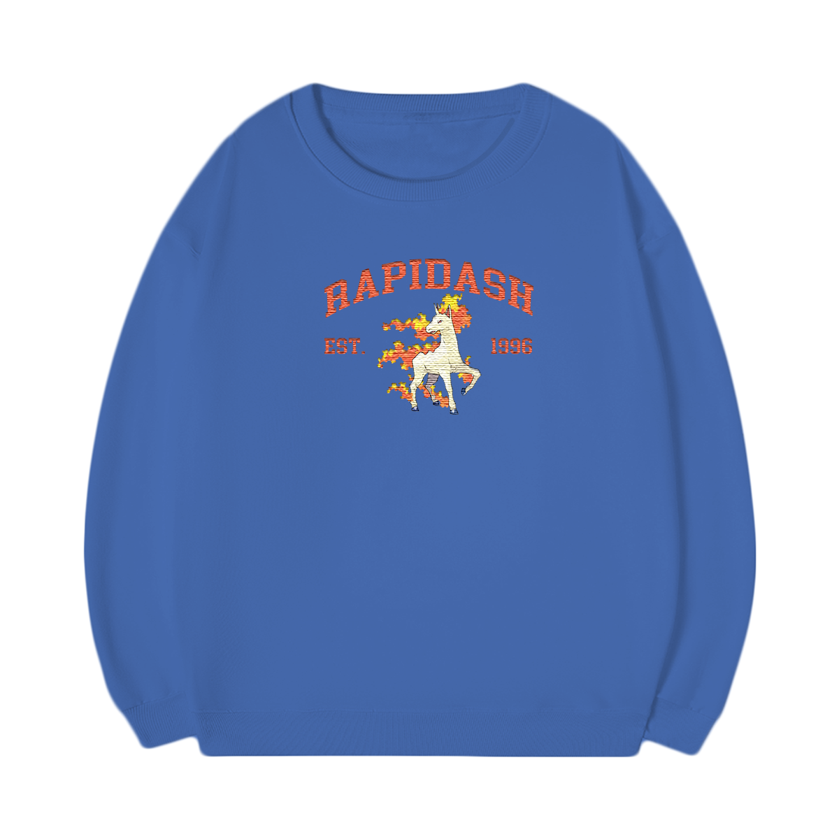 RAPIDASH Embroidered Anime Character Unisex T-Shirt,Crewneck,Hoodie,Stylish Gift for Friends,E283
