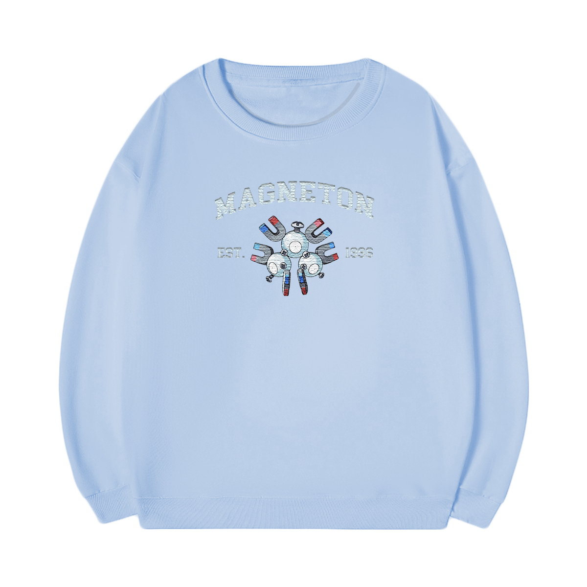 MAGNETON Embroidered Anime Character Unisex T-Shirt,Crewneck,Hoodie,Stylish Gift for Friends,E131