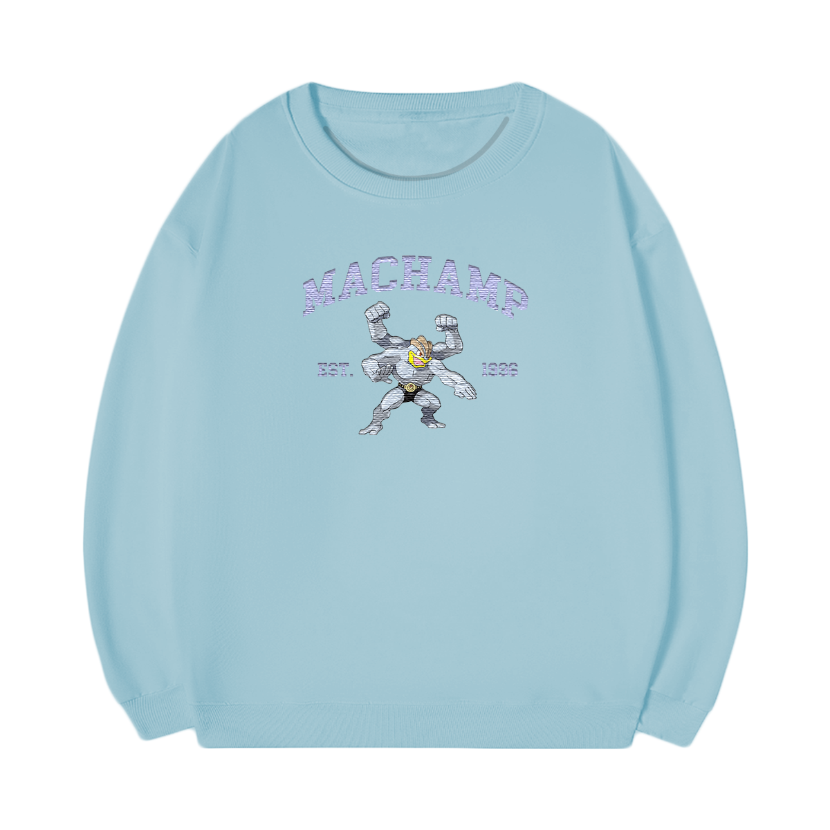 MACHAMP Embroidered Anime Character Unisex T-Shirt,Crewneck,Hoodie,Stylish Gift for Friends,E102
