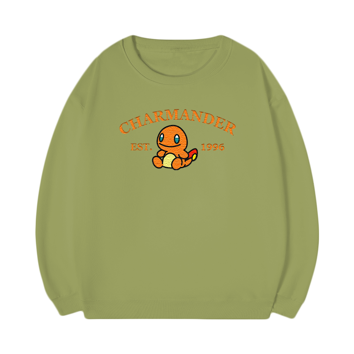 CHARMANDER Embroidered Anime Character Unisex T-Shirt,Crewneck,Hoodie,Stylish Gift for Friends,E190
