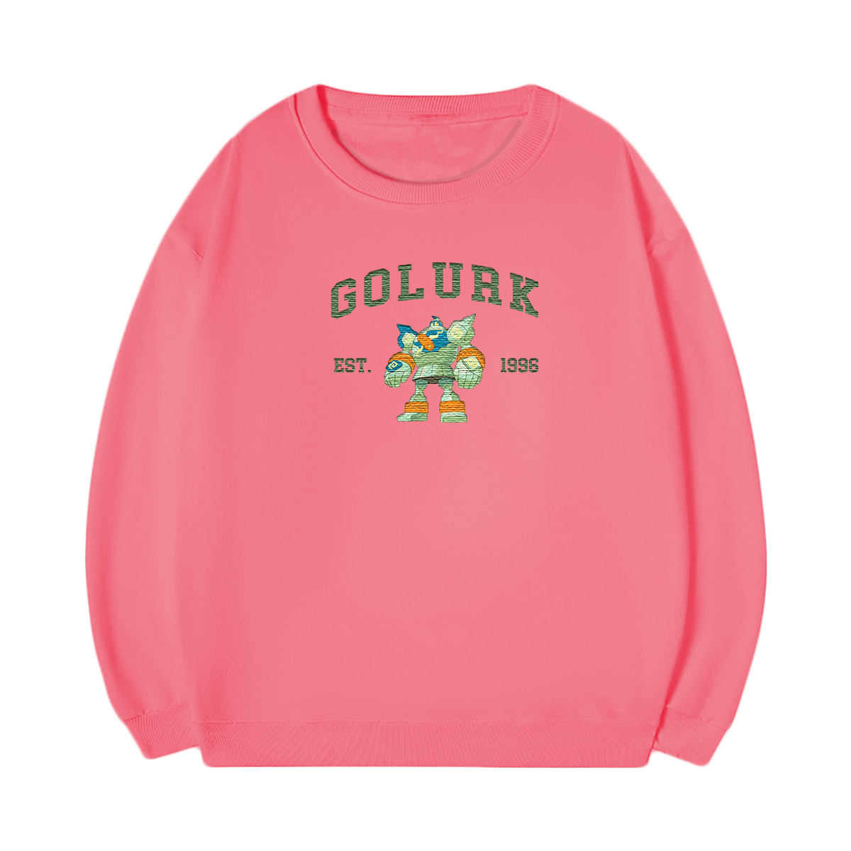 GOLURK Embroidered Anime Character Unisex T-Shirt,Crewneck,Hoodie,Stylish Gift for Friends,E251