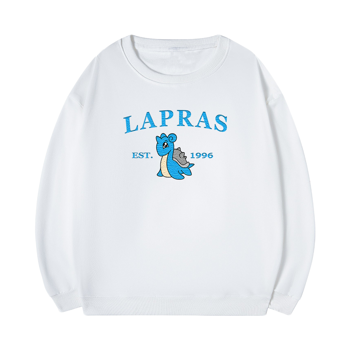 LAPRAS Embroidered Anime Character Unisex T-Shirt,Crewneck,Hoodie,Stylish Gift for Friends,E61