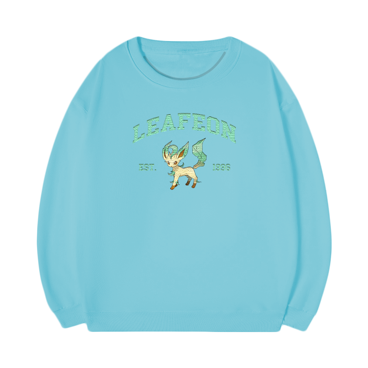 LEAFEON Embroidered Anime Character Unisex T-Shirt,Crewneck,Hoodie,Stylish Gift for Friends,E89