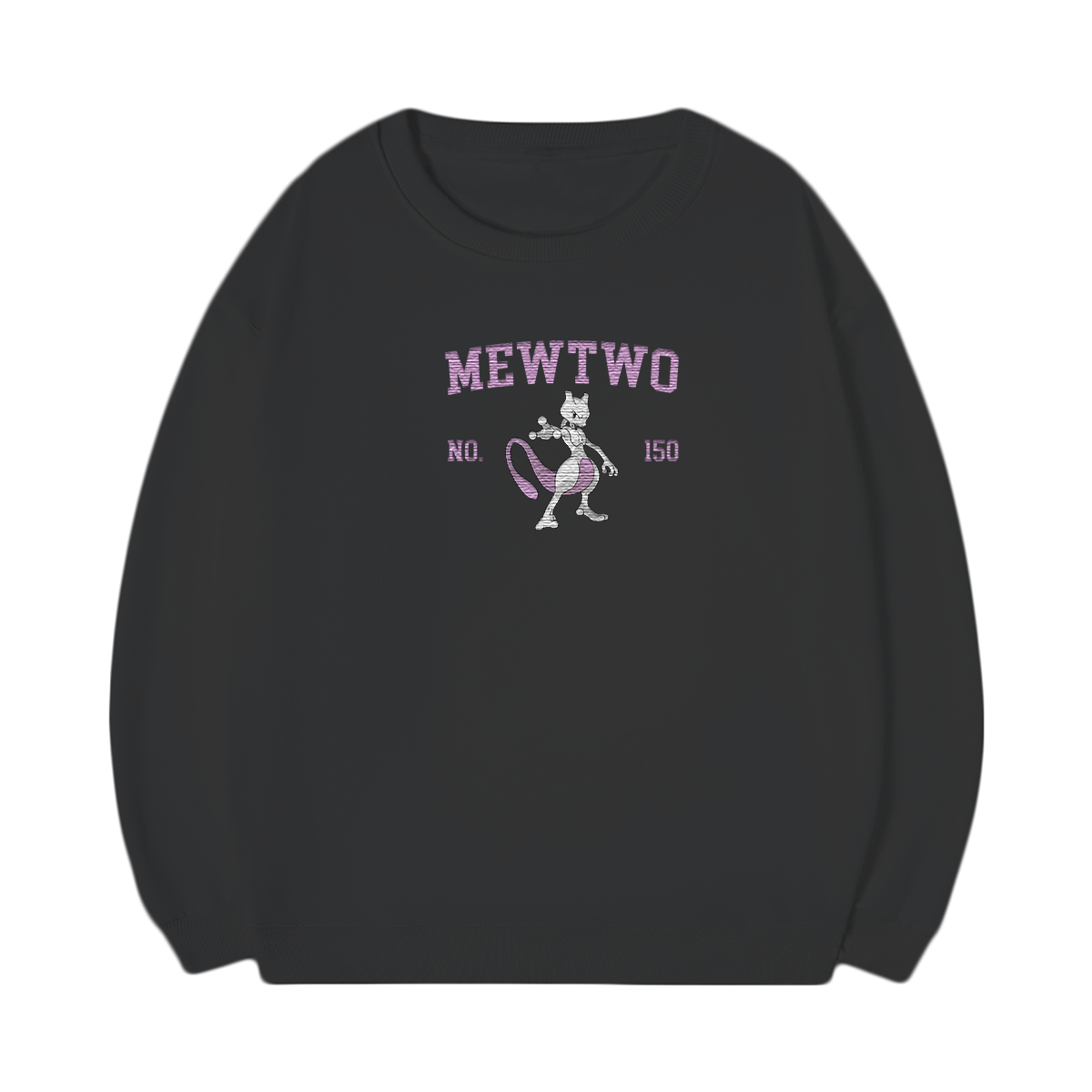 MEWTWO Embroidered Anime Character Unisex T-Shirt,Crewneck,Hoodie,Stylish Gift for Friends,E289