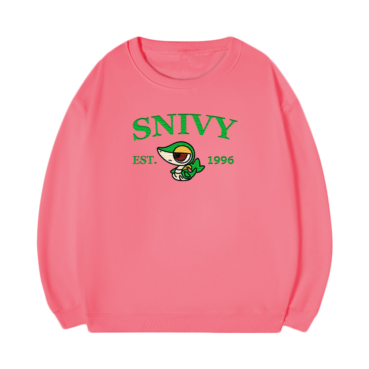 SNIVY Embroidered Anime Character Unisex T-Shirt,Crewneck,Hoodie,Stylish Gift for Friends,E174
