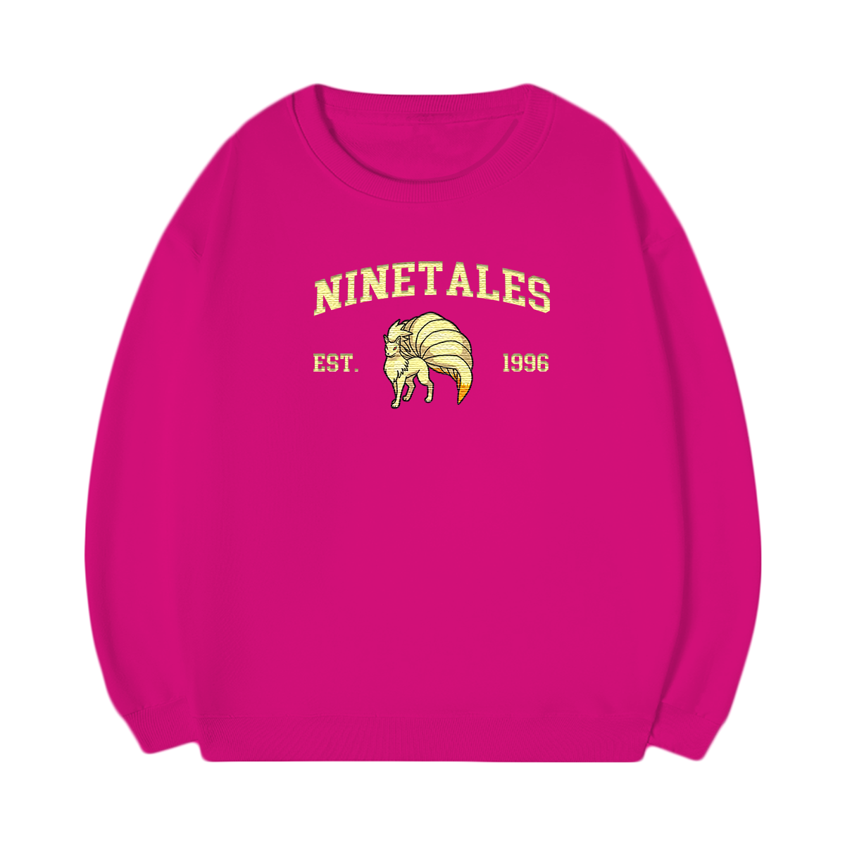 NINETALES Embroidered Anime Character Unisex T-Shirt,Crewneck,Hoodie,Stylish Gift for Friends,E229