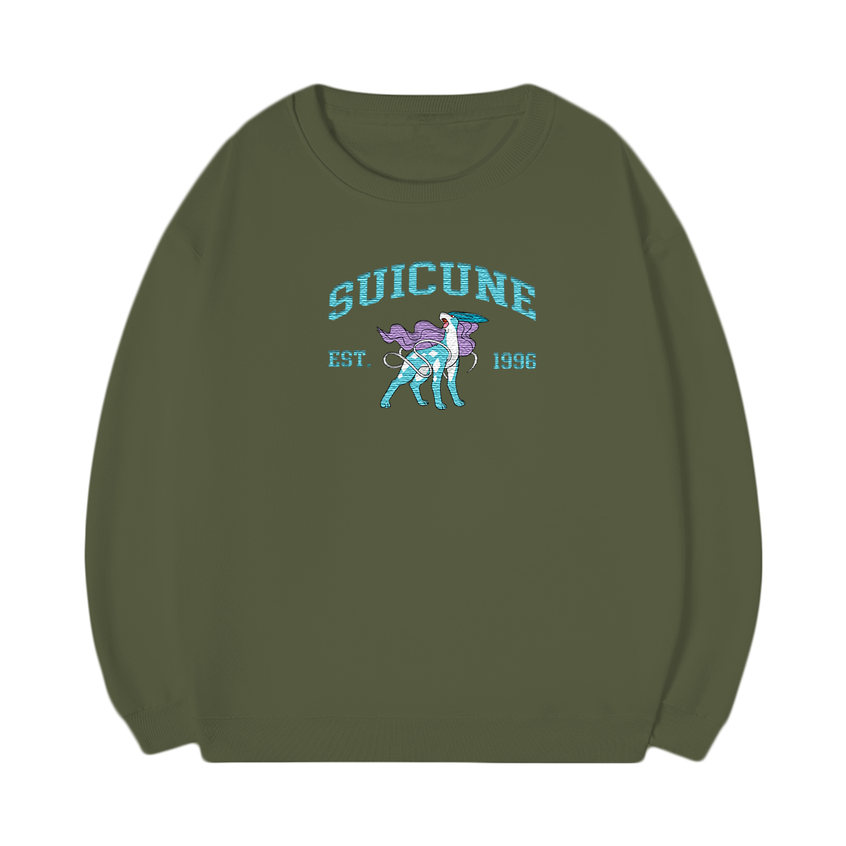 SUICUNE Embroidered Anime Character Unisex T-Shirt,Crewneck,Hoodie,Stylish Gift for Friends,E223
