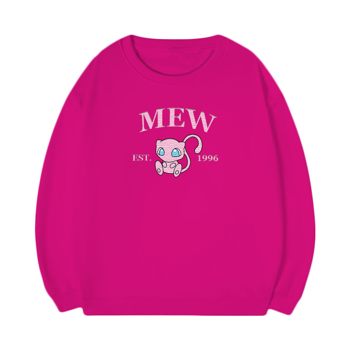 MEW Embroidered Anime Character Unisex T-Shirt,Crewneck,Hoodie,Stylish Gift for Friends,E66
