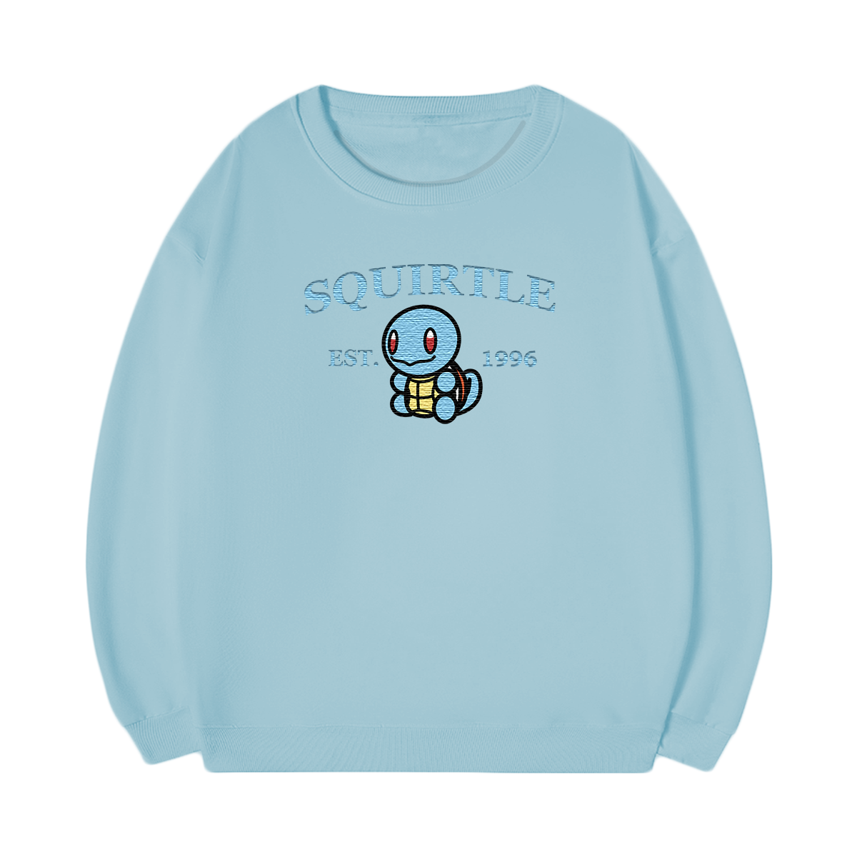 SQUIRTLE Embroidered Anime Character Unisex T-Shirt,Crewneck,Hoodie,Stylish Gift for Friends,E188