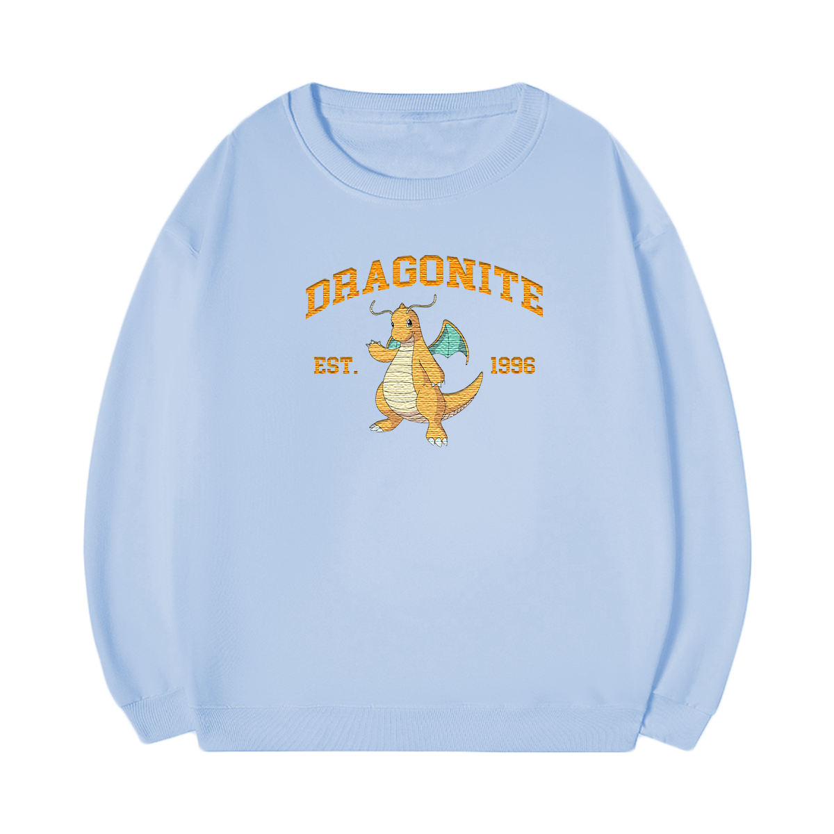 DRAGONITE Embroidered Anime Character Unisex T-Shirt,Crewneck,Hoodie,Stylish Gift for Friends,E20