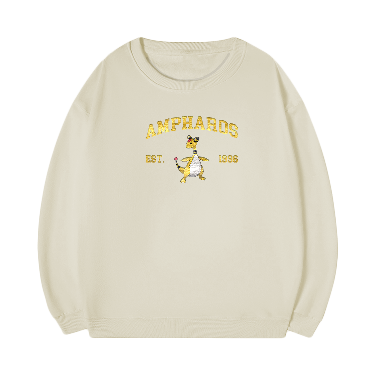 AMPHAROS Embroidered Anime Character Unisex T-Shirt,Crewneck,Hoodie,Stylish Gift for Friends,E273