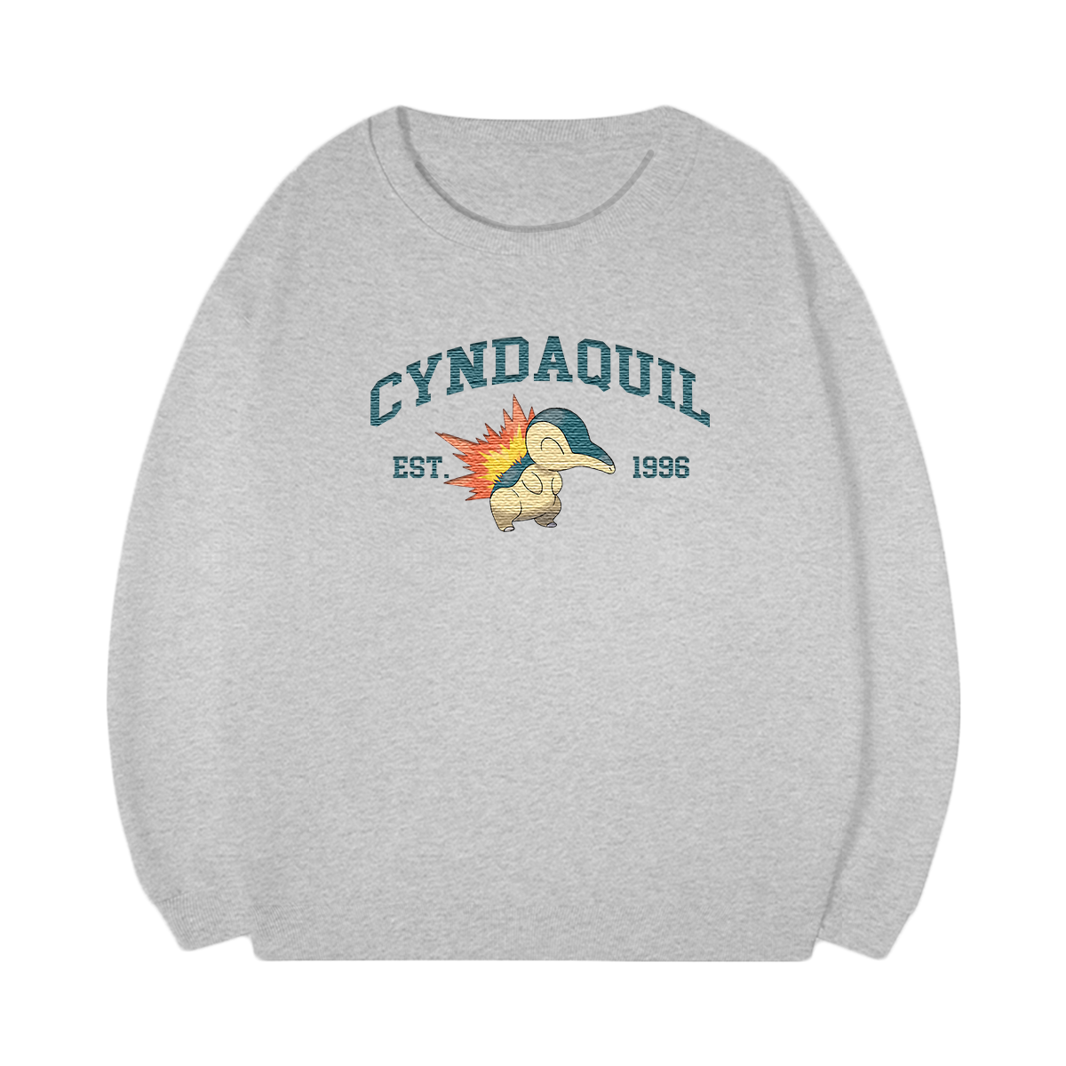 CYNDAQUIL Embroidered Anime Character Unisex T-Shirt,Crewneck,Hoodie,Stylish Gift for Friends,E18
