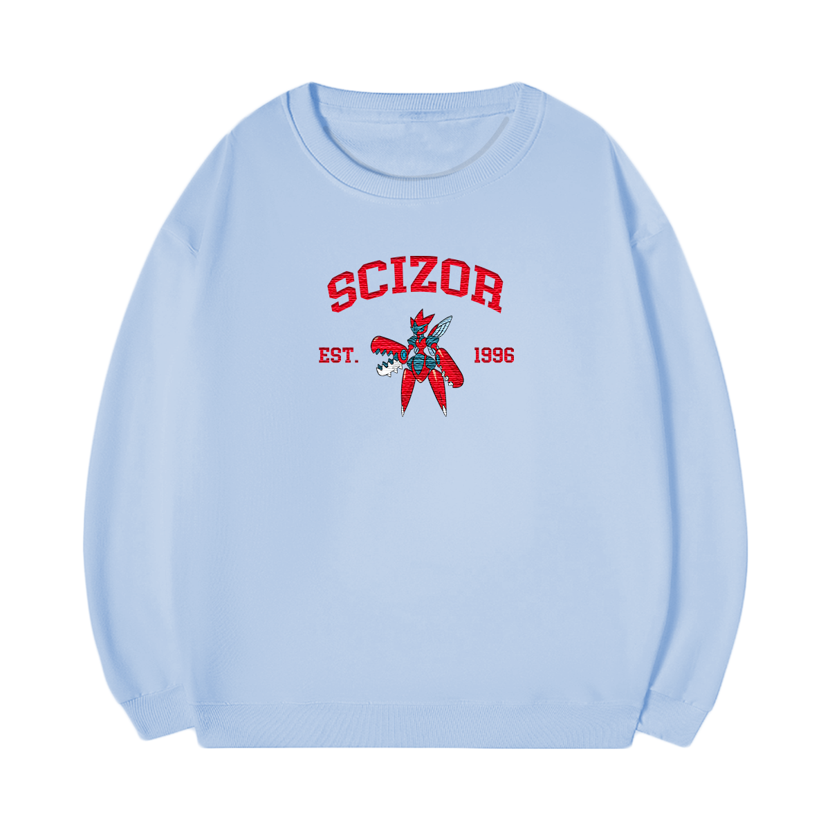 SCIZOR Embroidered Anime Character Unisex T-Shirt,Crewneck,Hoodie,Stylish Gift for Friends,E127
