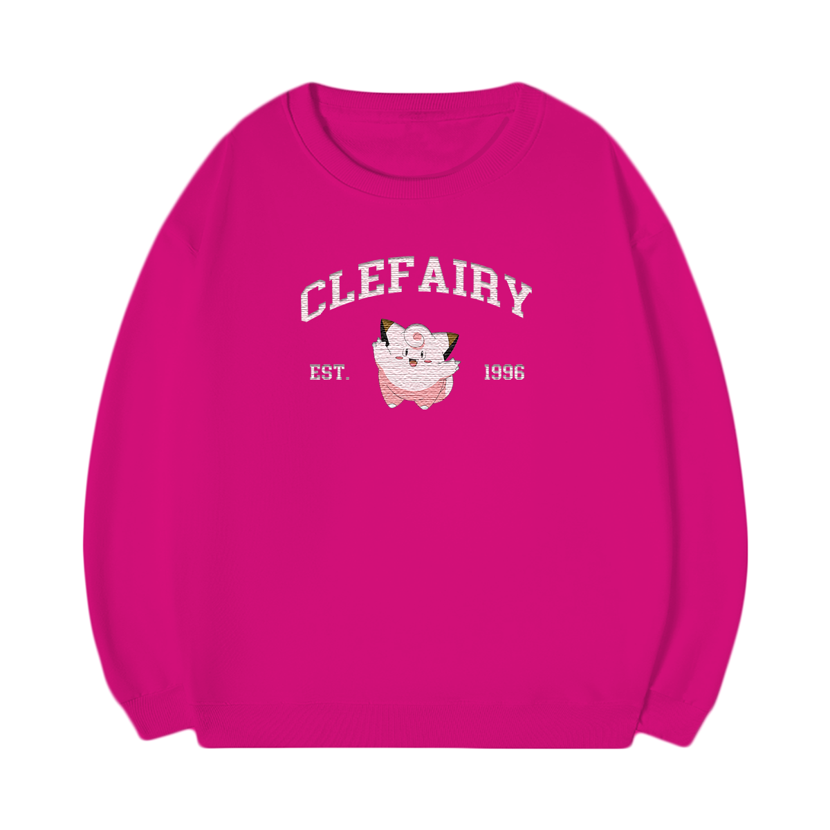 CLEFAIRY Embroidered Anime Character Unisex T-Shirt,Crewneck,Hoodie,Stylish Gift for Friends,E110