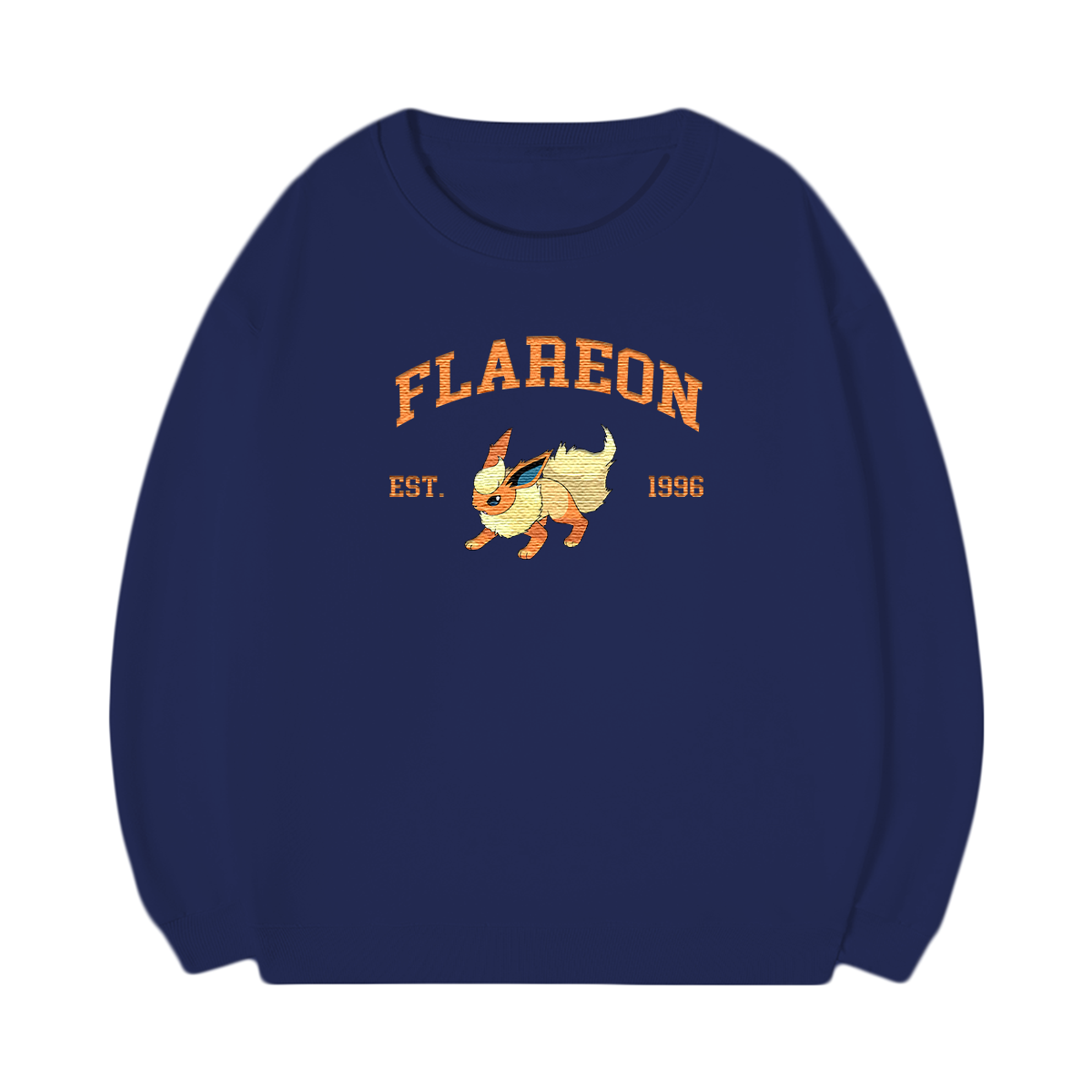 FLAREON Embroidered Anime Character Unisex T-Shirt,Crewneck,Hoodie,Stylish Gift for Friends,E96