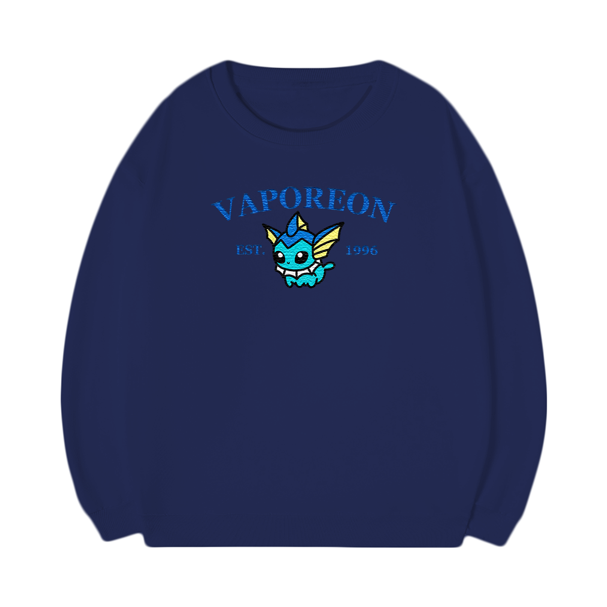 VAPOREON Embroidered Anime Character Unisex T-Shirt,Crewneck,Hoodie,Stylish Gift for Friends,E77
