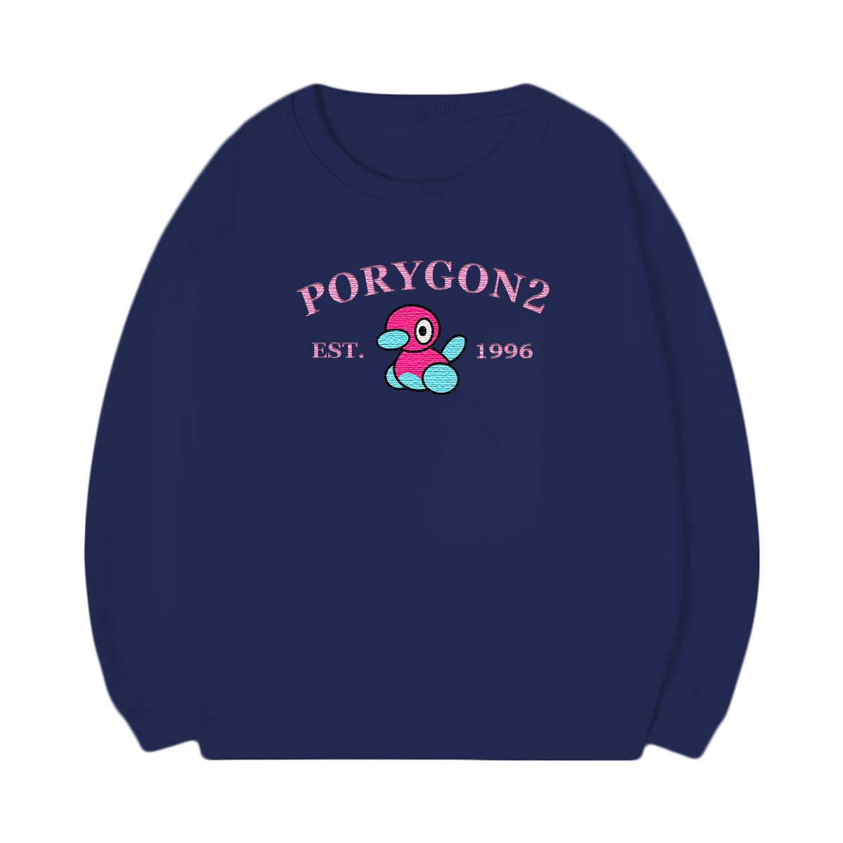 PORYGON2 Embroidered Anime Character Unisex T-Shirt,Crewneck,Hoodie,Stylish Gift for Friends,E169