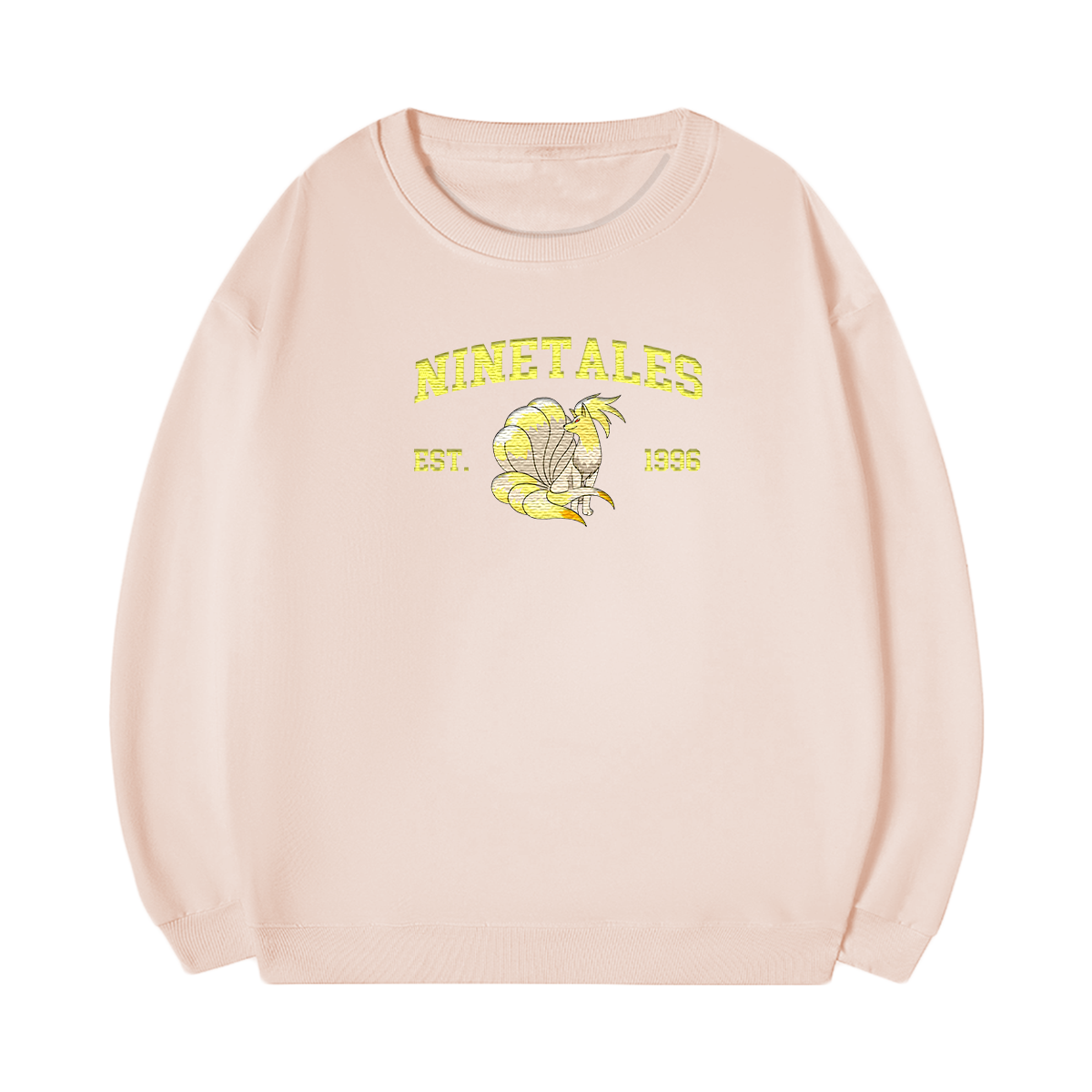 NINETALES Embroidered Anime Character Unisex T-Shirt,Crewneck,Hoodie,Stylish Gift for Friends,E217