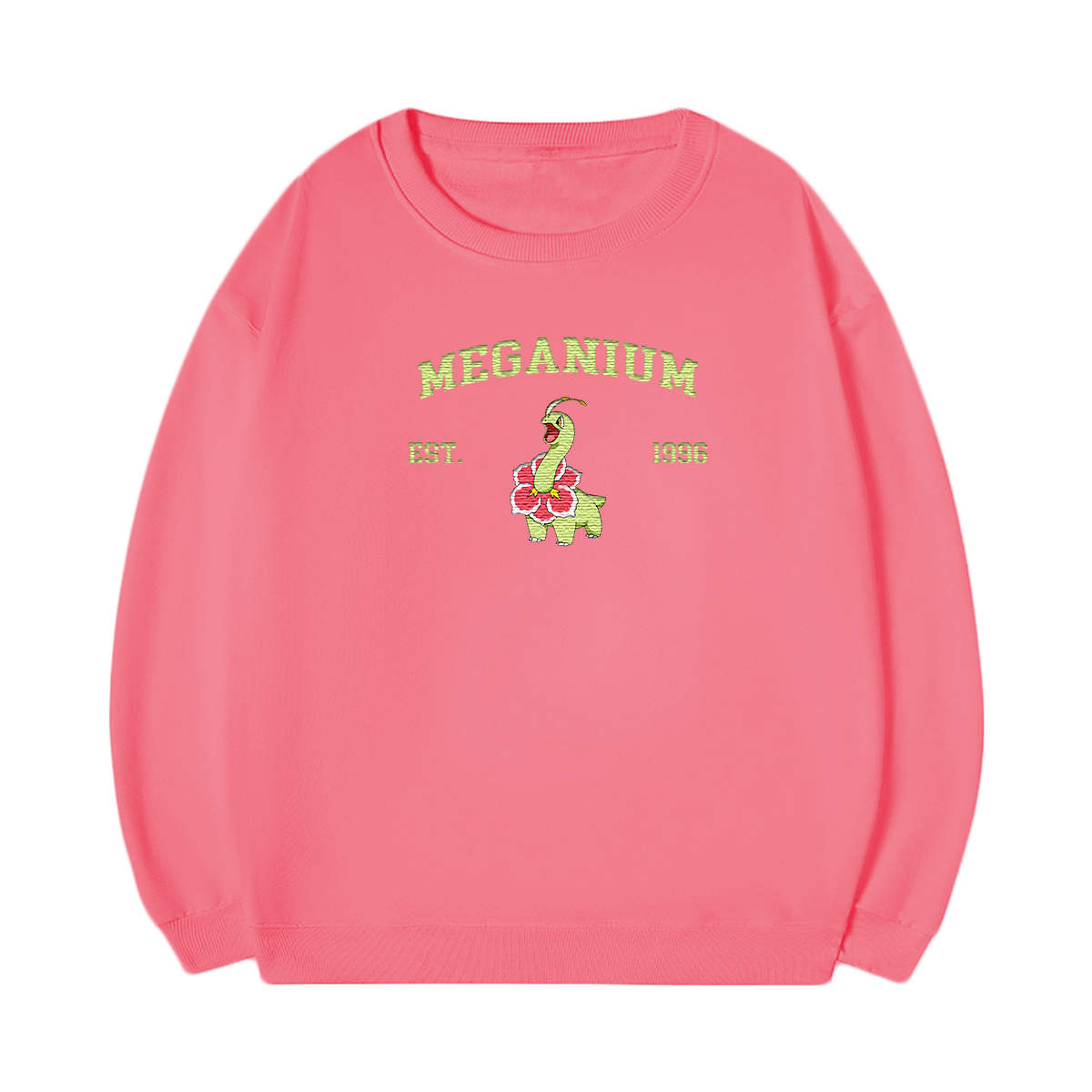MEGANIUM Embroidered Anime Character Unisex T-Shirt,Crewneck,Hoodie,Stylish Gift for Friends,E196