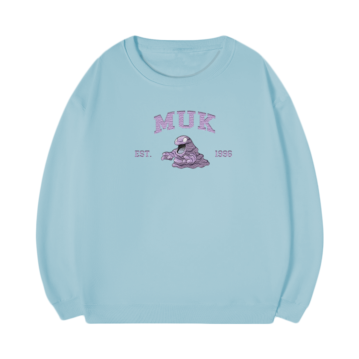 MUK Embroidered Anime Character Unisex T-Shirt,Crewneck,Hoodie,Stylish Gift for Friends,E261