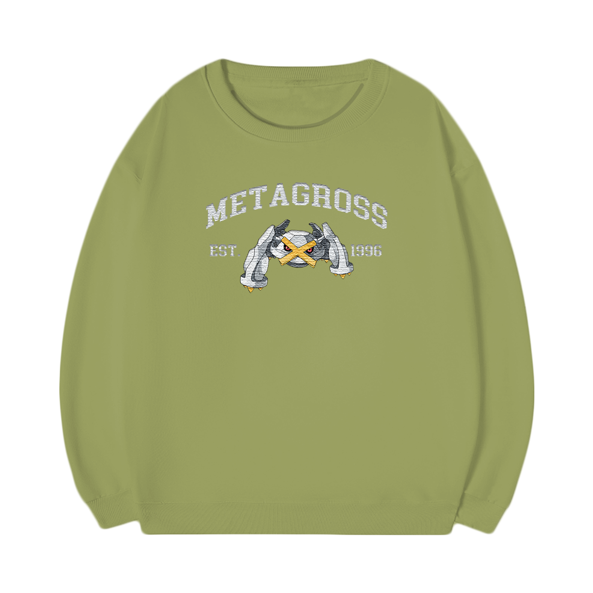 METAGROSS Embroidered Anime Character Unisex T-Shirt,Crewneck,Hoodie,Stylish Gift for Friends,E109