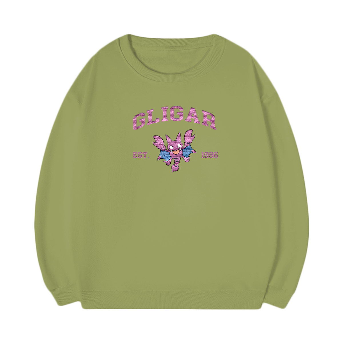 GLIGAR Embroidered Anime Character Unisex T-Shirt,Crewneck,Hoodie,Stylish Gift for Friends,E278