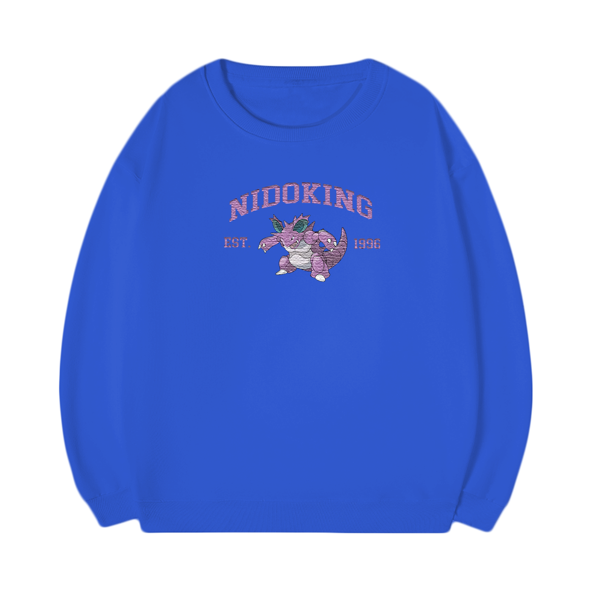 NIDOKING Embroidered Anime Character Unisex T-Shirt,Crewneck,Hoodie,Stylish Gift for Friends,E239
